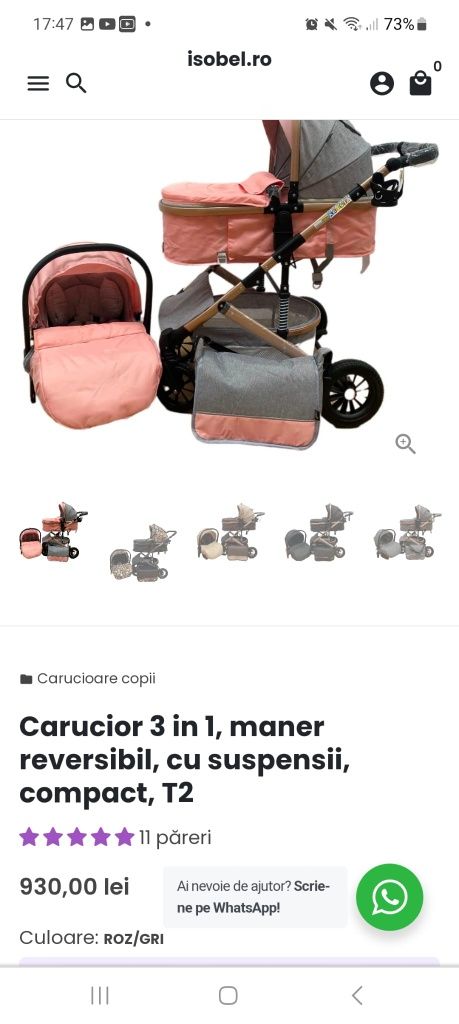 Carut bebe 3 in 1