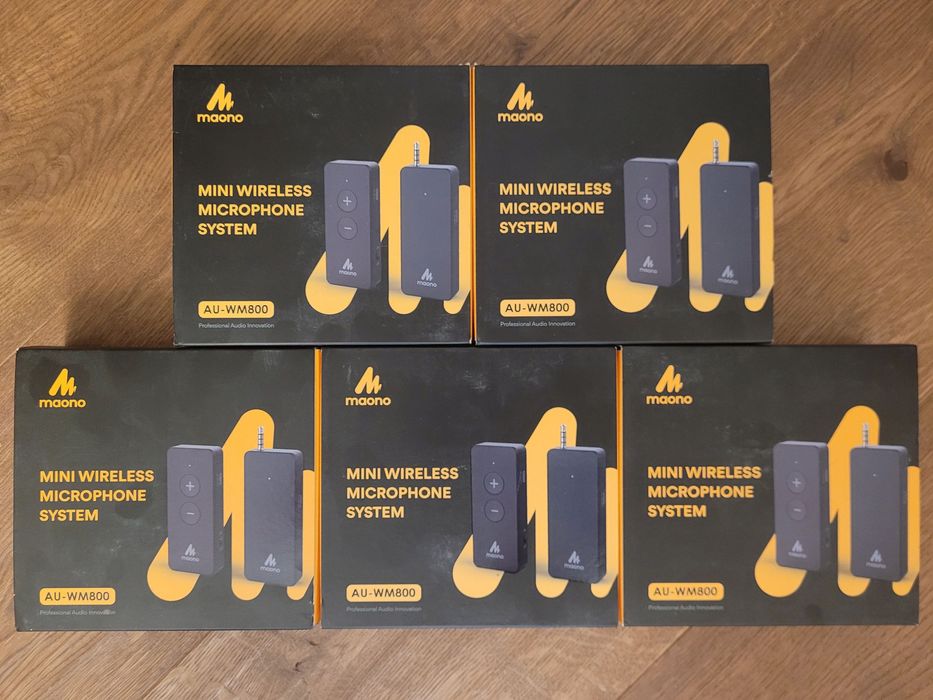 5 Maono Mini Wireless Microphone System AU- WM800 Lavaliera Lot - NOU
