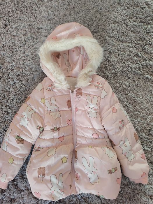 Детско зимно яке в розов цвят