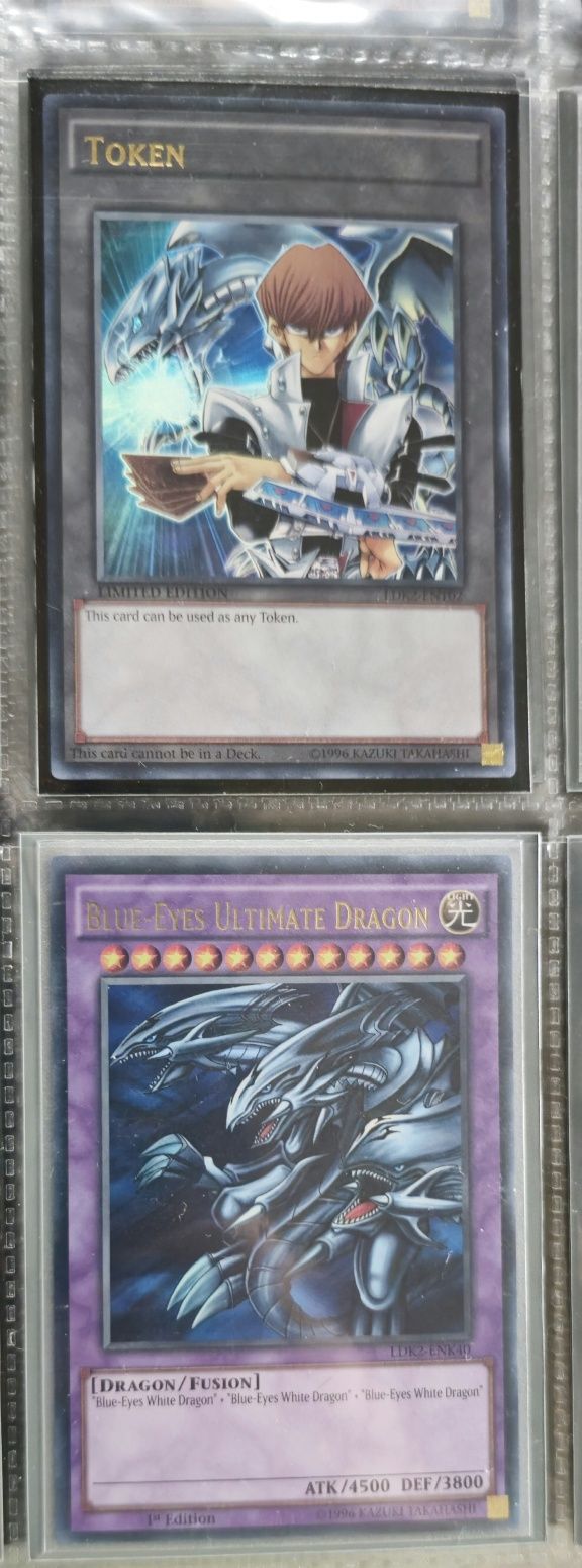 Yu-Gi-Oh! карти - blue eyes и support, кутия на кайба