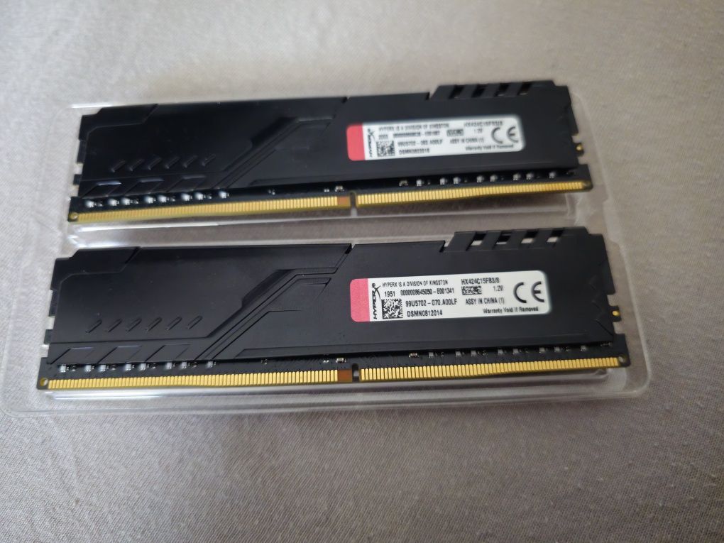 Memorie desktop KINGSTON HyperX Fury Black, 2x8GB DDR4, 2400MHz, CL15,
