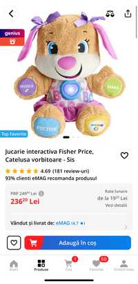 Jucarie interactiva Fisher Price, Catelusa catelus vorbitoare