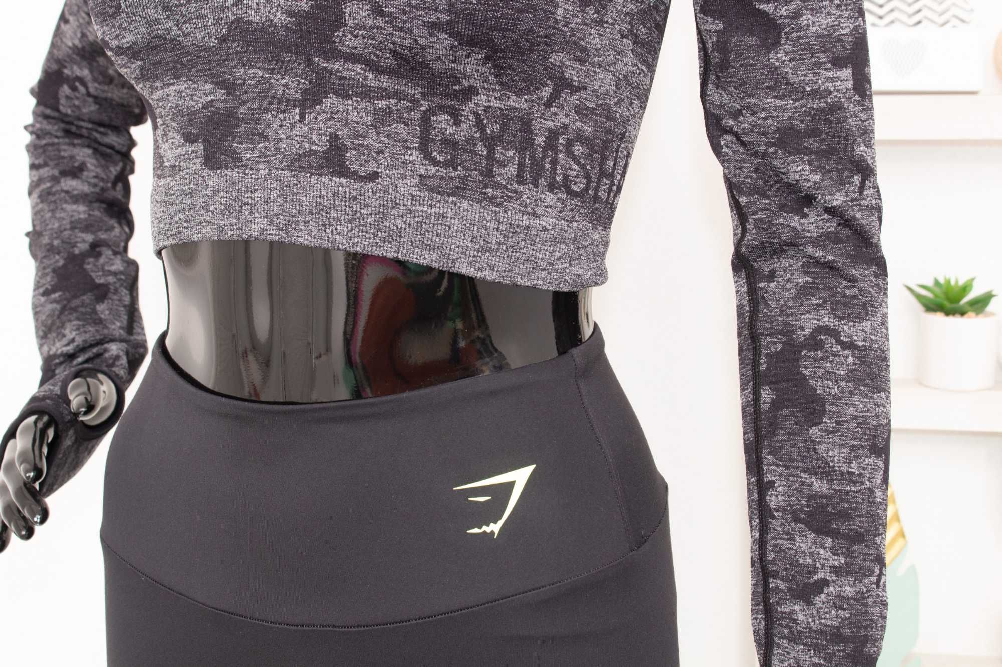 Gymshark оригинален дамски черен клин висока талия за фитнес XS