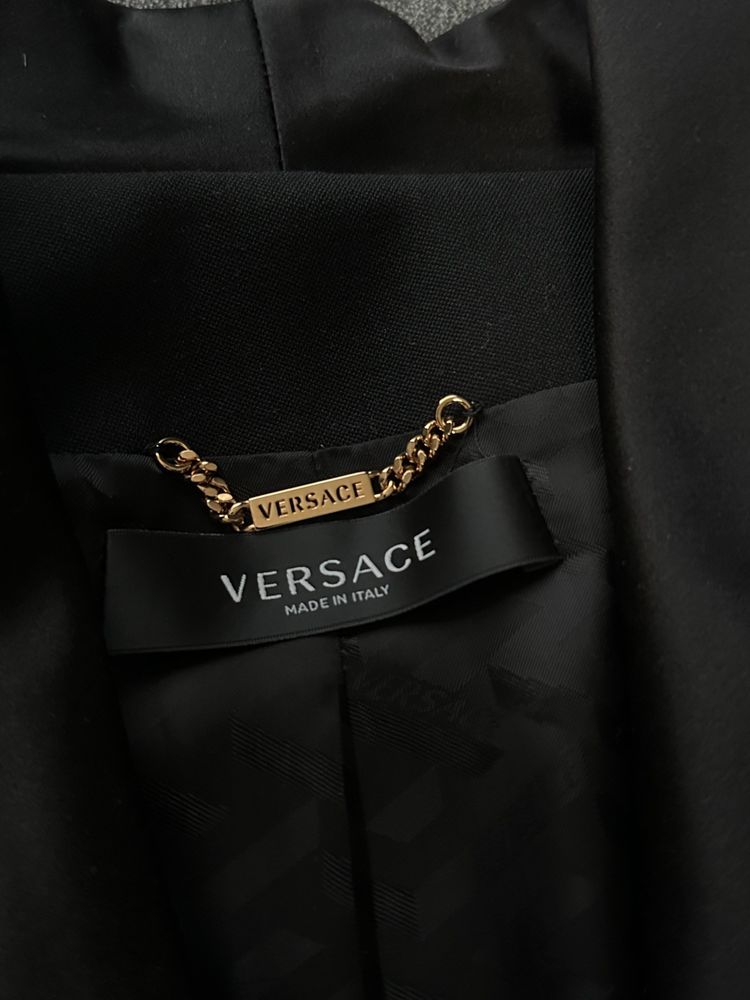 Versace Sacou de dama Grain de Poudre Single-Breasted Blazer