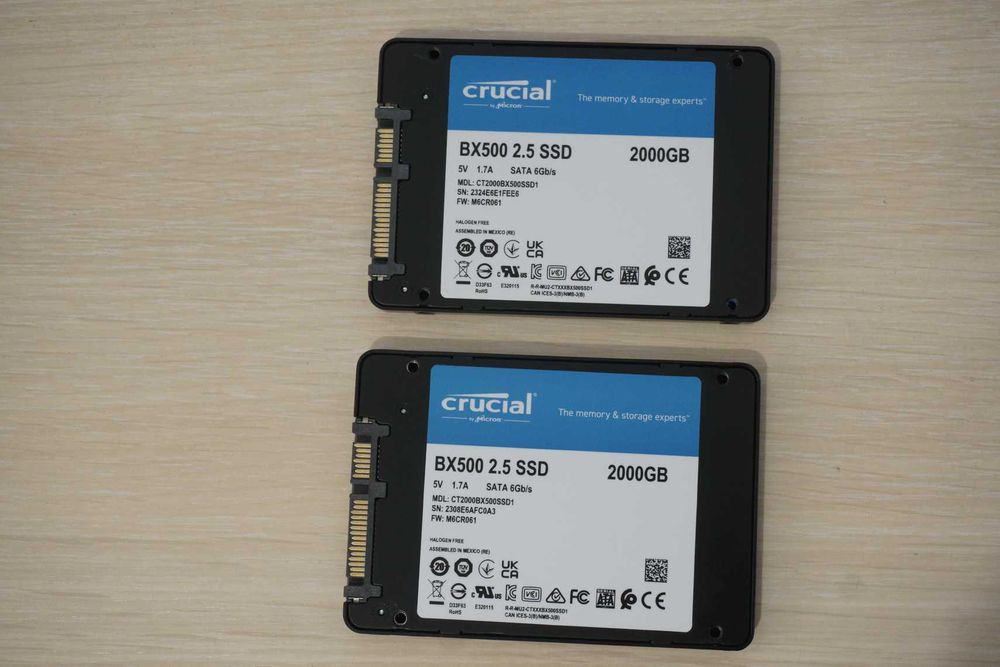 [2TB] SSD 2,5" SATA Crucial BX500 2000GB / Вкл.ДДС
