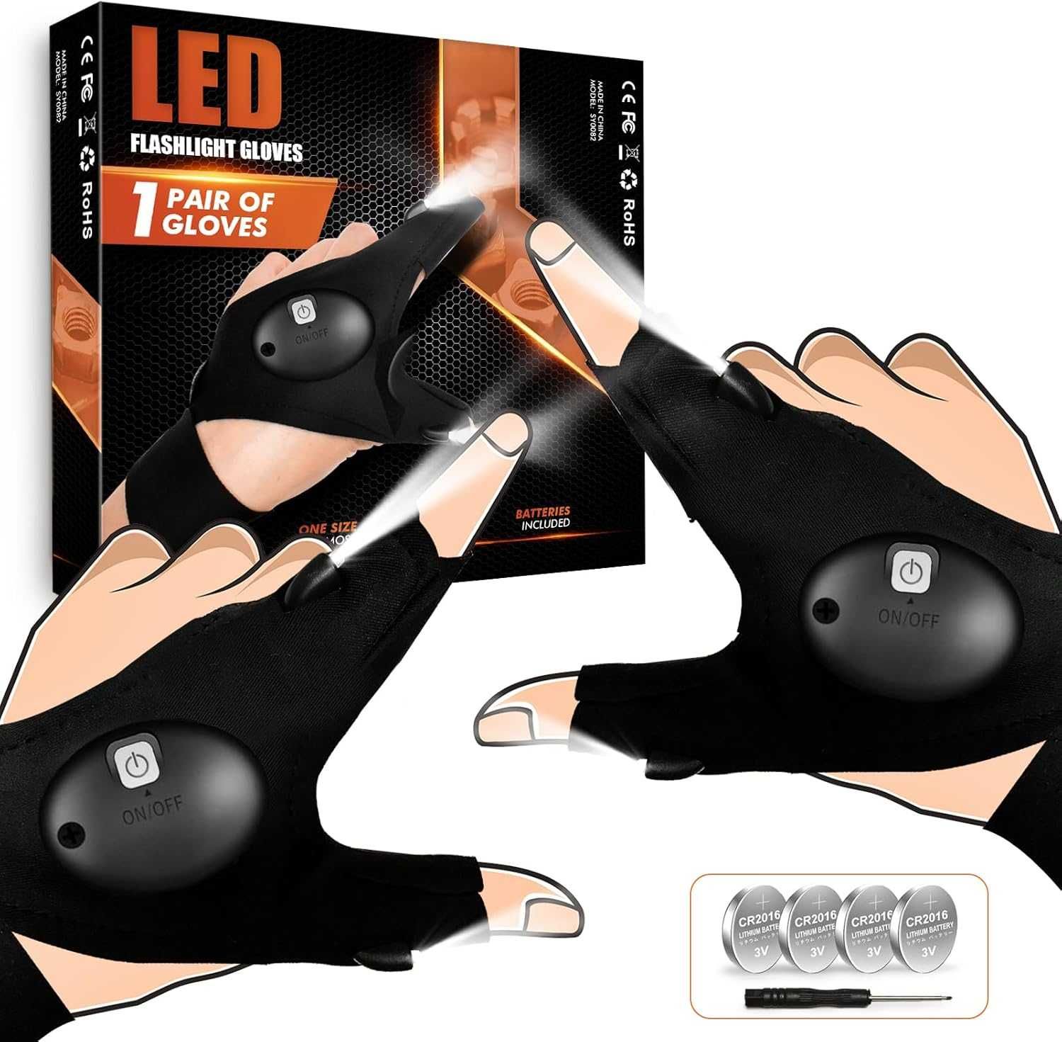 LED фенерче Ръкавици