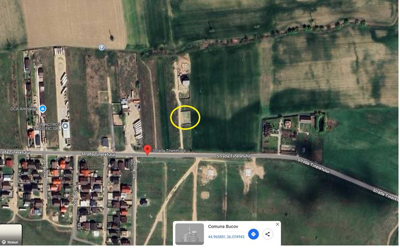 Vand Teren + Proiect + AC, 504 mp, intravilan, Bucov