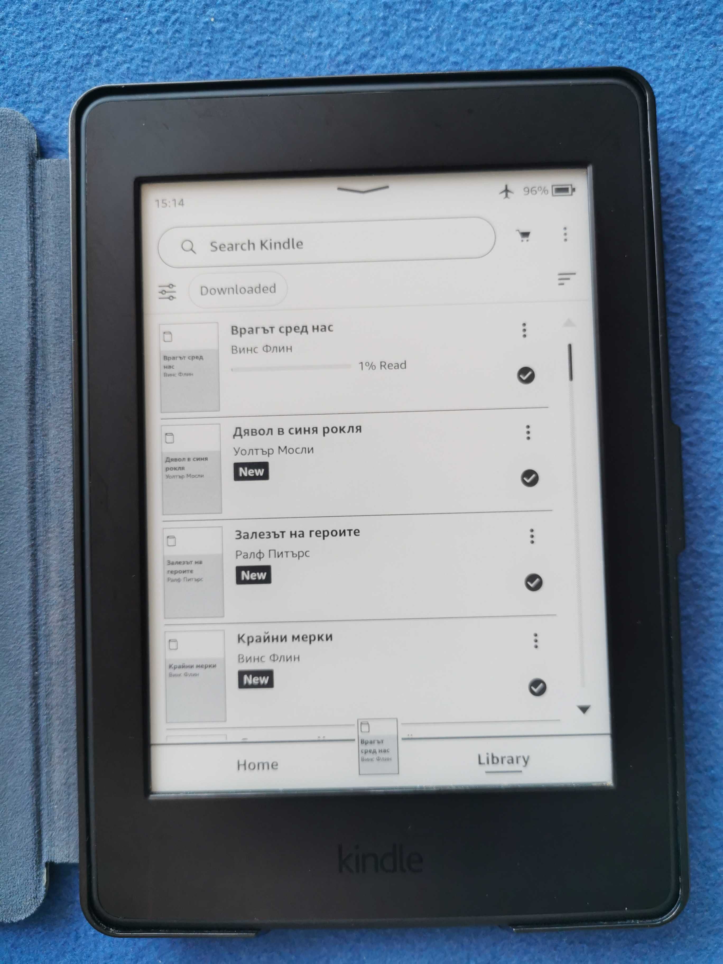 четец Kindle Paperwhite 3, 7 Gen. с подсветка,  бял/черен
