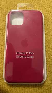 Husa de protectie Apple Silicone pentru iPhone 11 Pro, Pomegranate