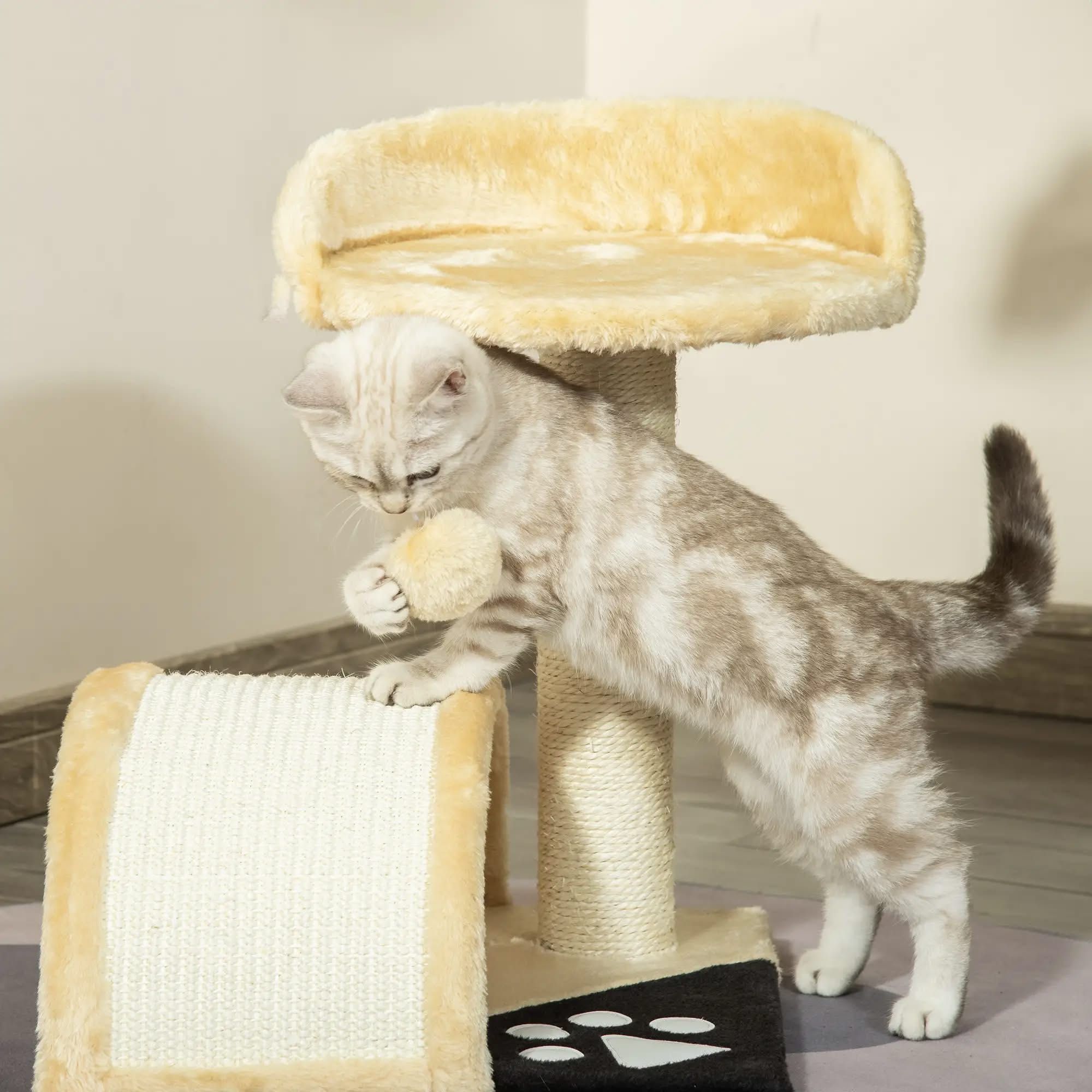 PawHut Дърво за котки с топки за игра