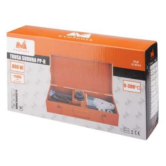 Trusa sudura PP-R Evotools, 800W, cheie hexagonala, valiza metalica
