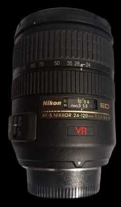 Obiectiv Nikon 24-120mm ED AF S NIKKOR VR Excelent, parasolar,
capace
