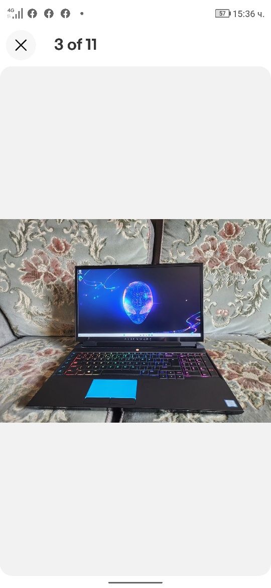 ТОП Лаптоп в Света Alienware Area 51M i9 9900K 16GB RTX 2080 512GB + 1