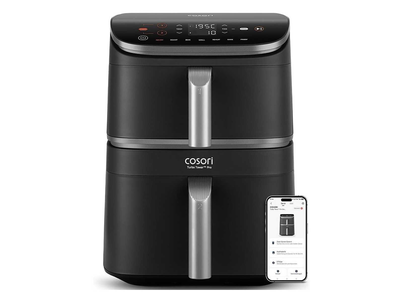 Фритюрник с горещ въдух Cosori Turbo Tower Pro Smart CAF-DC113S 2700W