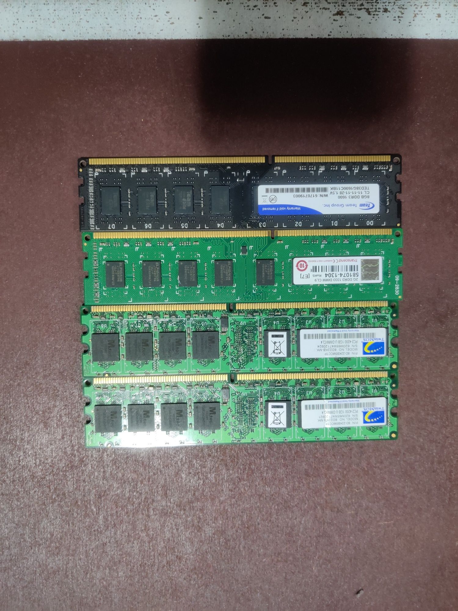 ОЗУ ddr4 ddr3 8GB 2GB 1GB