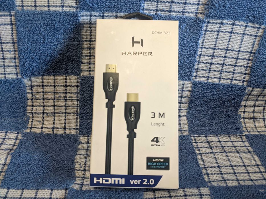 Кабель HARPER HDMI 3 м, видеокабель черный