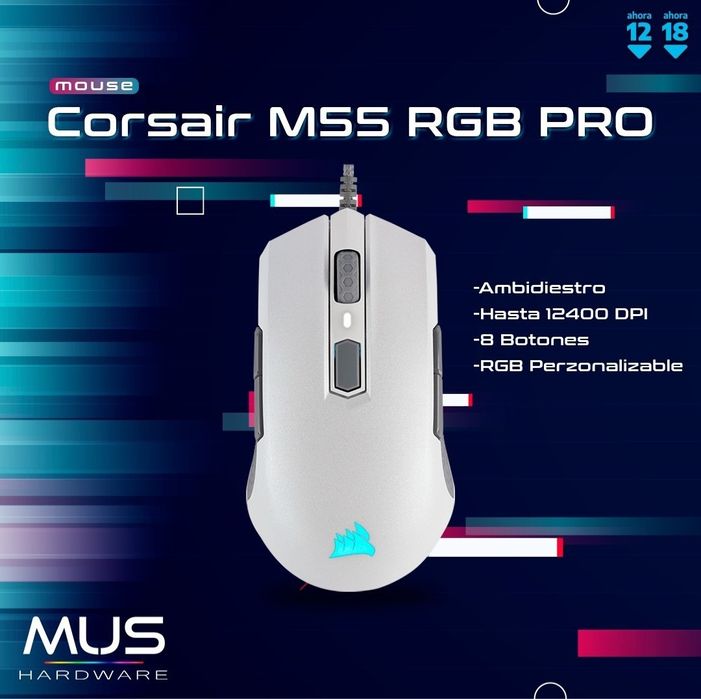 Corsair M55 Rgb Pro мышка/мышь Проводная