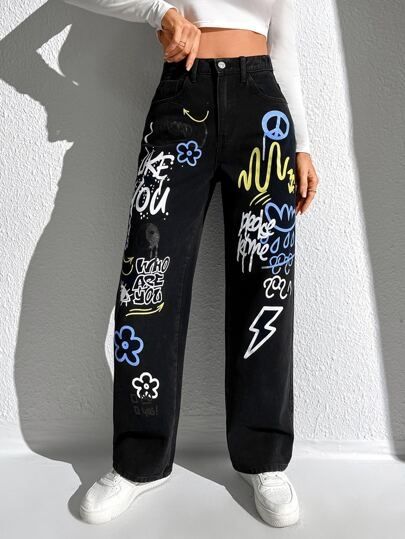 Лот дънки baggy jeans и топ