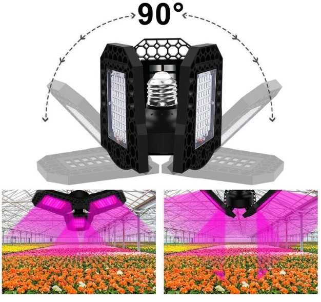 LED лампа за растеж на растения и цветя, 8W, 108 светодиода