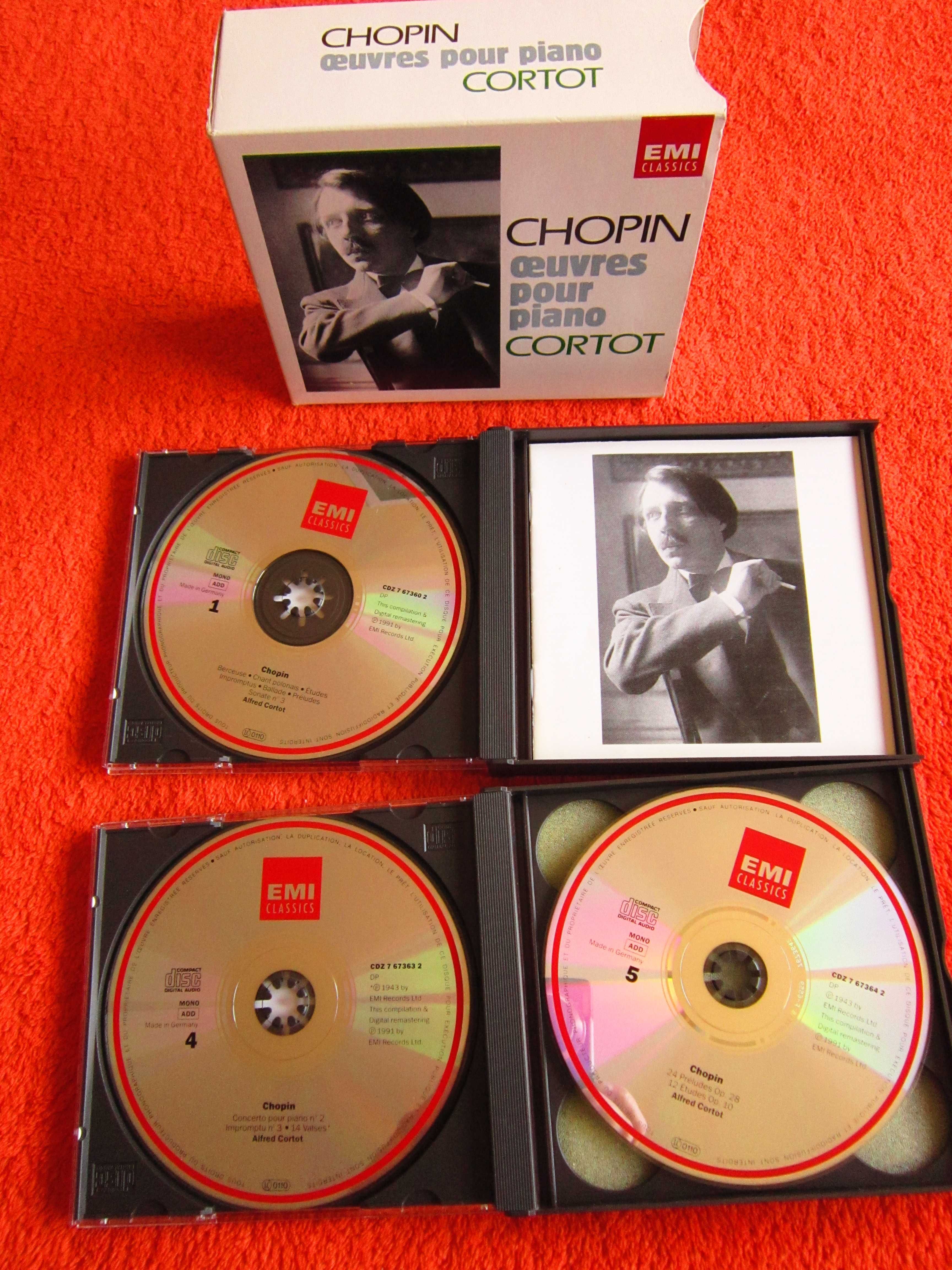 cadou rar Chopin Lucrari pentru pian -A.Cortot 6 CD made Germany 1991