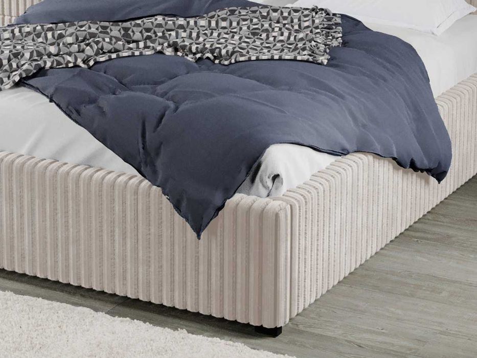 Pat Tapitat pentru saltea de 190 Reno Crem Tilia 3 rabatabil cu lada