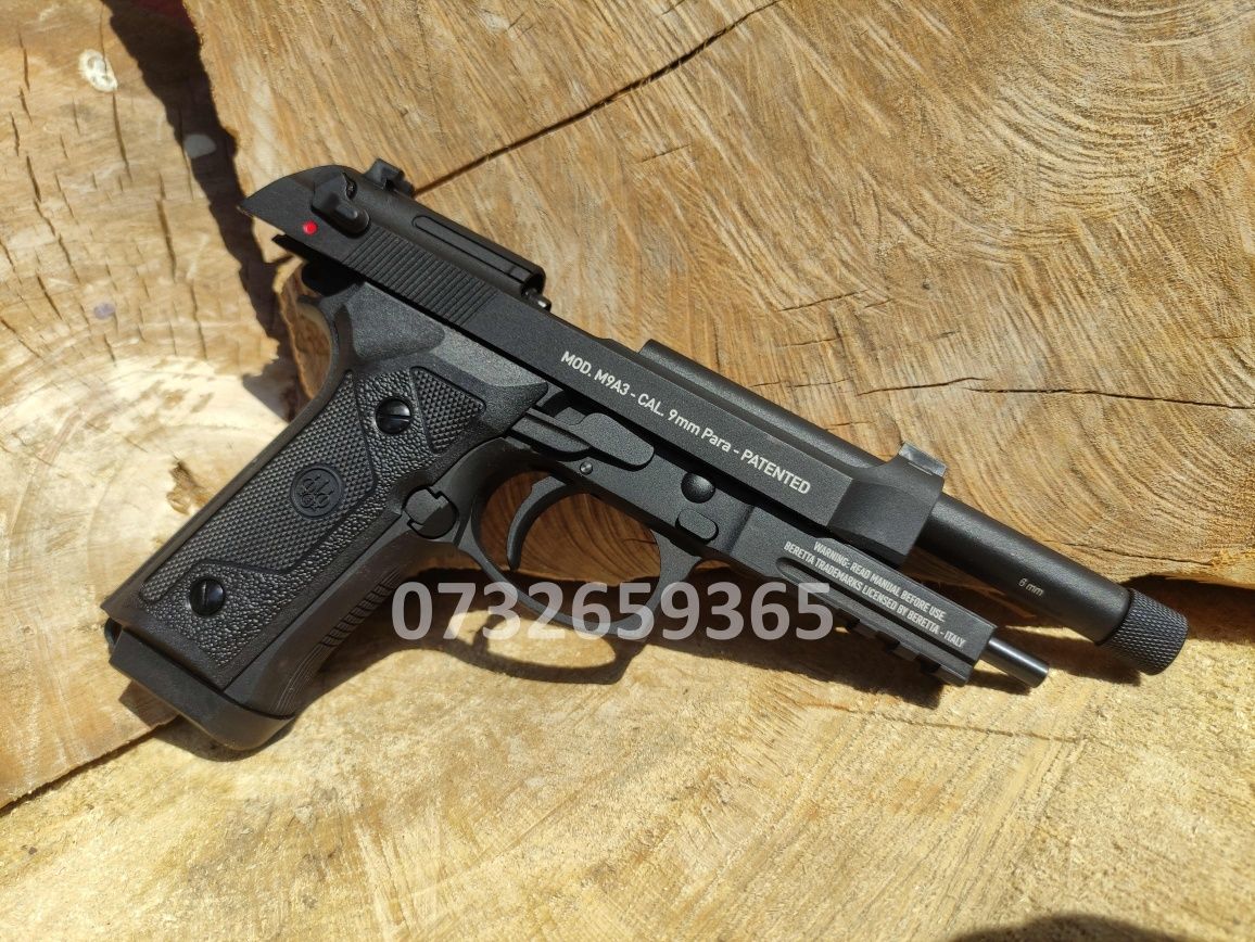 Pistol airsoft Beretta M9A3 FullMetal Blowback puternic CO2 original