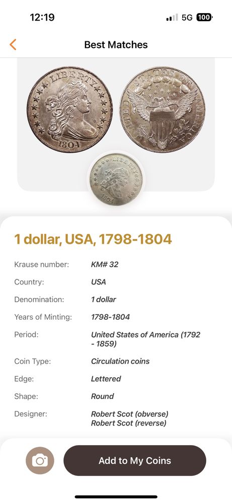 Сребърна Монета от 1804