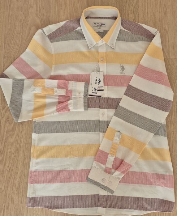 Нова мъжка риза размери L/slim fit/, U.S. POLO ASSN.