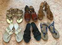 Летняя кожаная обувь босоножки шлепанцы сандалии европейских брендов