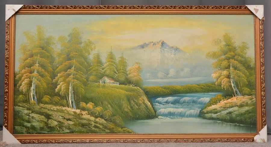 Tablou cu rama auriu 128cm x 68cm