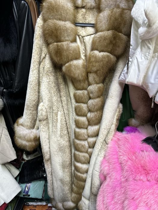 Haina Alcantara Lunga blana naturala vulpe