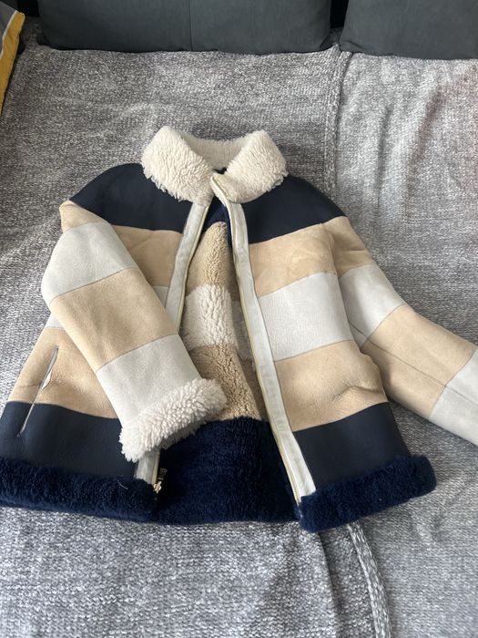 Дубленка двухсторонняя, натуральный мех, натуральная кожа