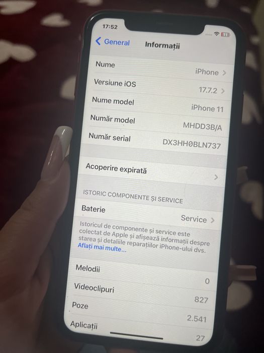 IPhone 11, 73% viata baterie