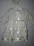 Set elegant botez bebe fetita rochita Carter's, sacou + palarie ivoire