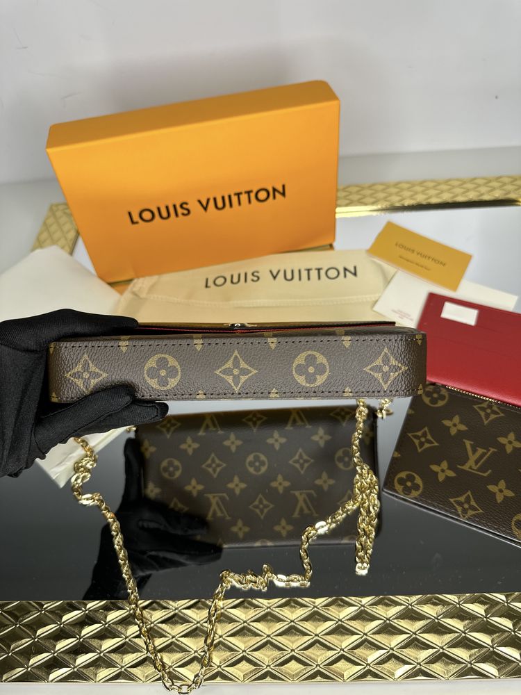 Geanta Louis Vuitton model FELICIE piele canvas 100% cutie cadou