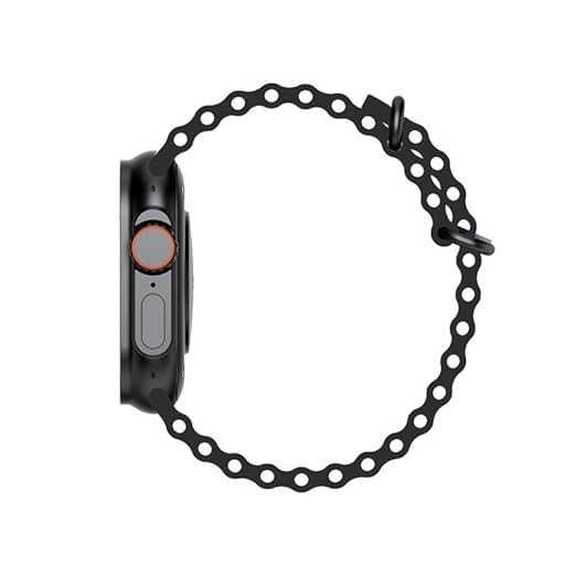 Ultra Max Hryfine 32M RAM Smartwatch, SpO2, ECG, BT Calling,IP68,Negru