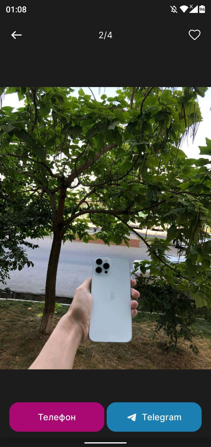 iPhone 12 Pro Max 
256-GB
84%
Kor dok bor
Aybi yo 
1qol tutilga