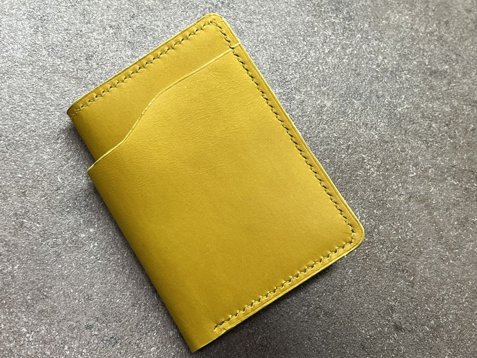 Vand portofel piele handmade rosu, galben