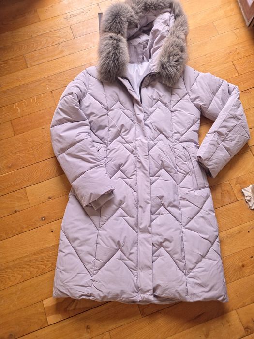 Geaca lunga cu blana naturala