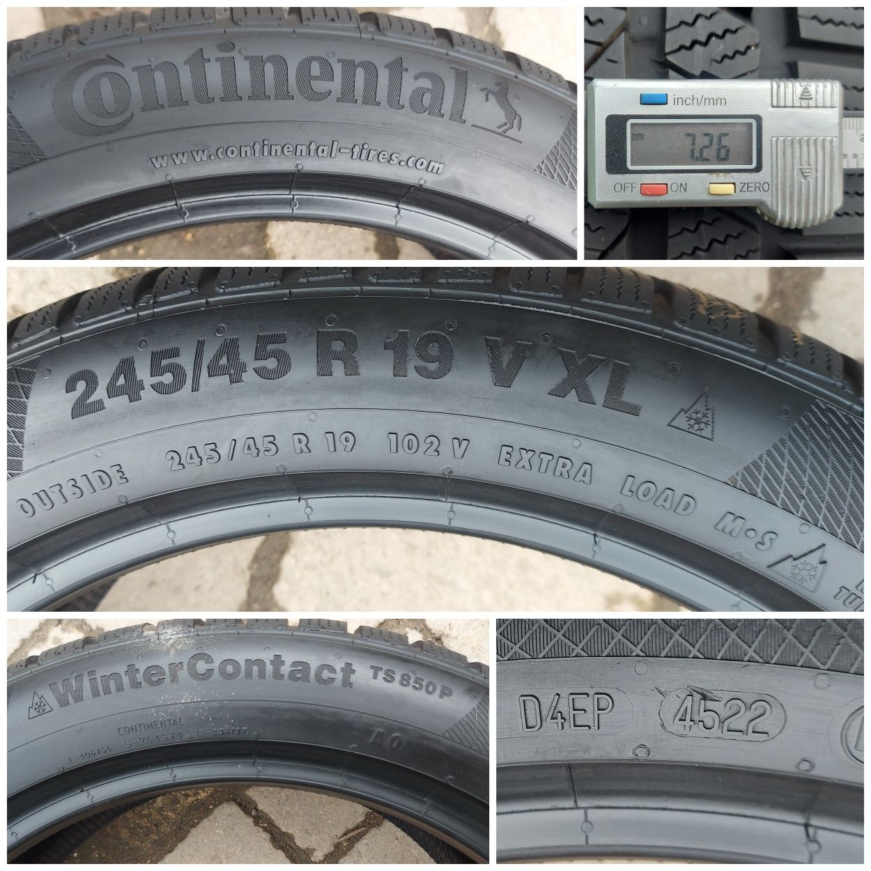 O bucată 245/45 R19 M+S iarnă - una Gislaved Michelin Continental