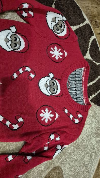 Pulover tematica Craciun, 30% lana, unisex