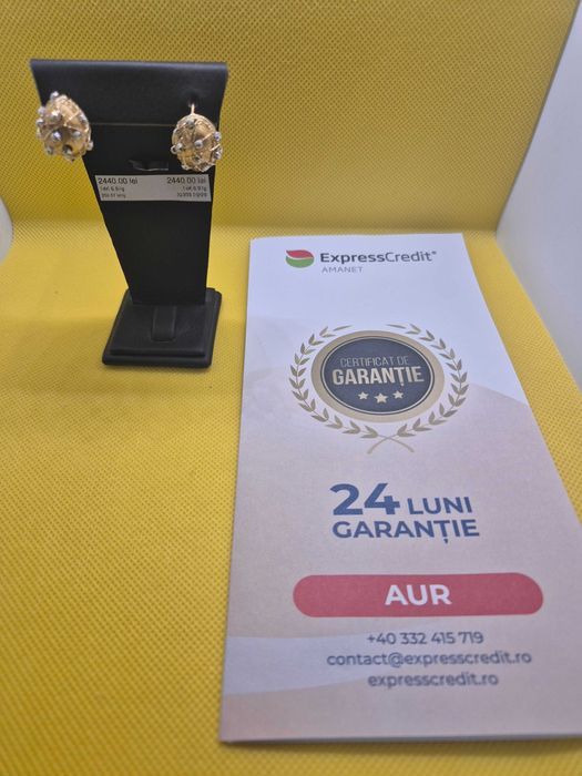 Cercei de aur 14k (Ag29 Siraj B.32309.2) Garantie 2 ani