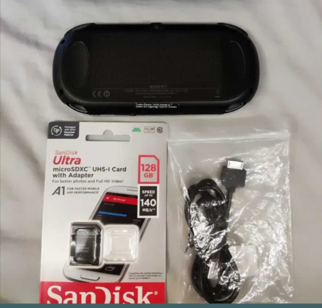 Ps Vita Oled modat cu adaptor SD2VITA și SanDisk Ultra 128gb