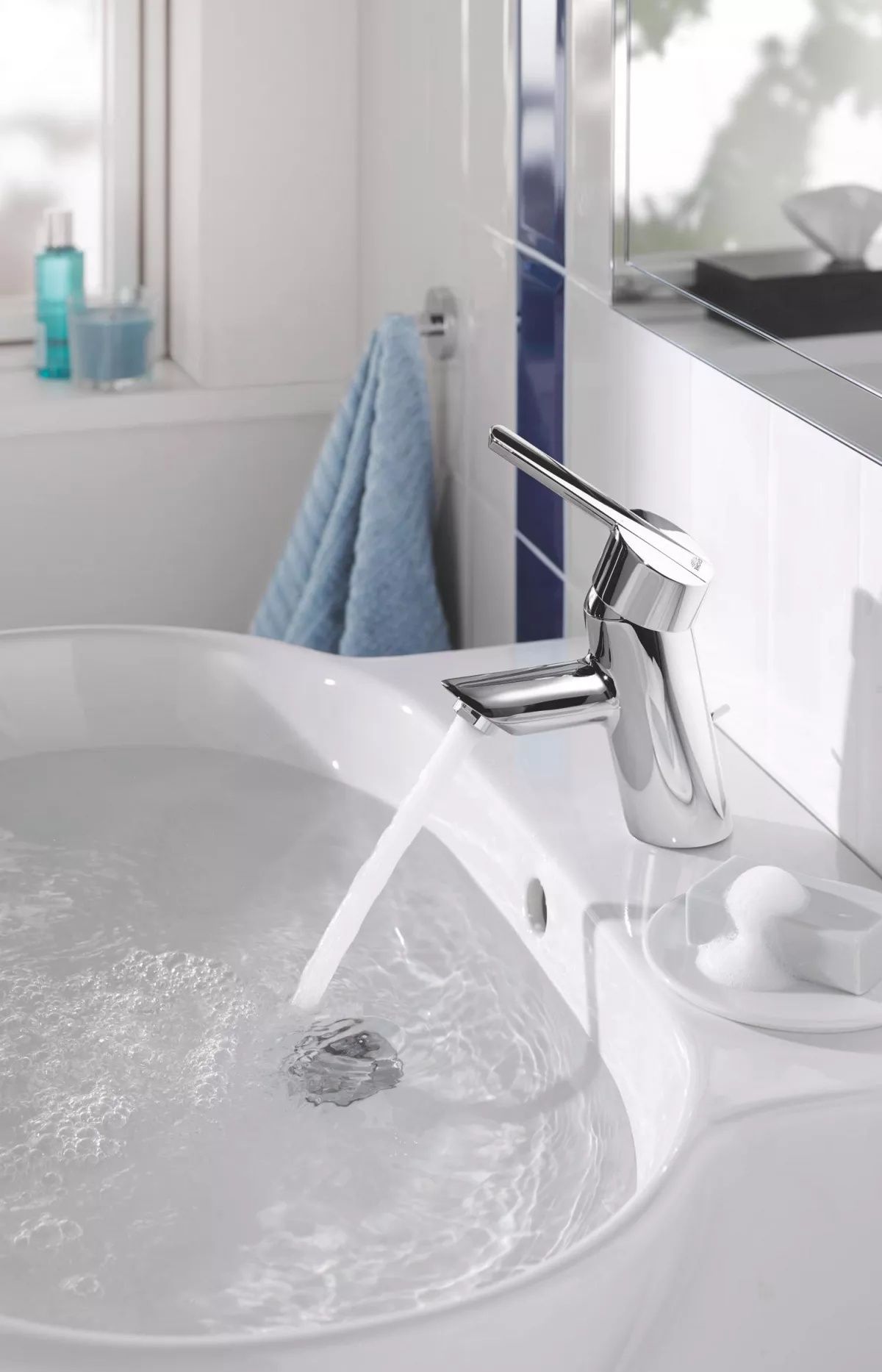 Baterie lavoar Grohe Feel, S, 150 mm, ventil, crom, 32557000, sigilat