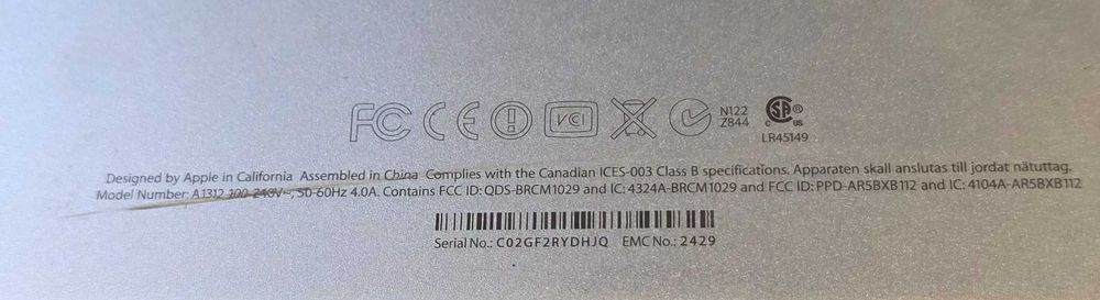 Apple imac core i7 - 27 inch - A1312 EMC 2429 C02GF2RYDHJQ