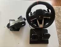 Volan de gaming plus pedal Hori si ochelari 3D Olive