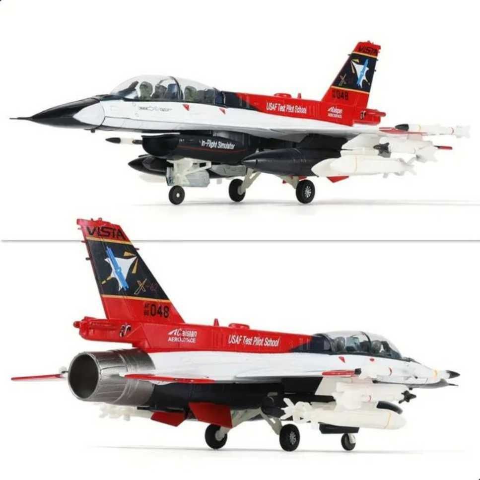 Macheta avion metalica Lockheed Martin F-16D Block 62+ scara 1:72 21cm