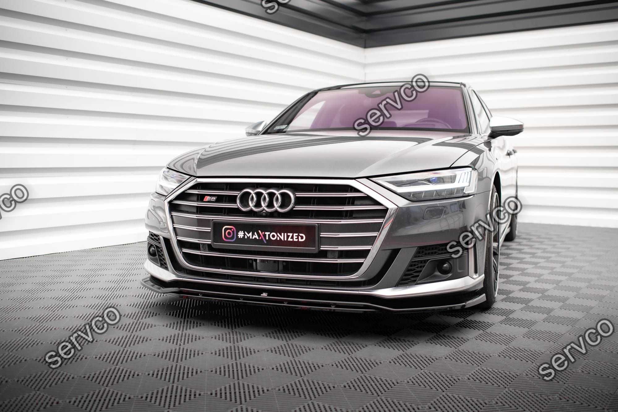 Prelungire splitter bara fata Audi S8 D5 2020- v6 - Maxton Design