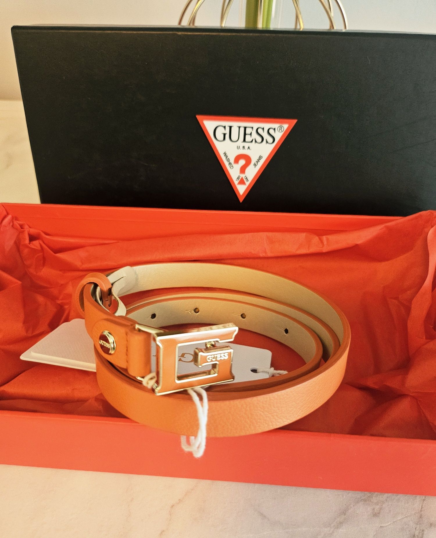 Колан "GUESS" от естествена кожа