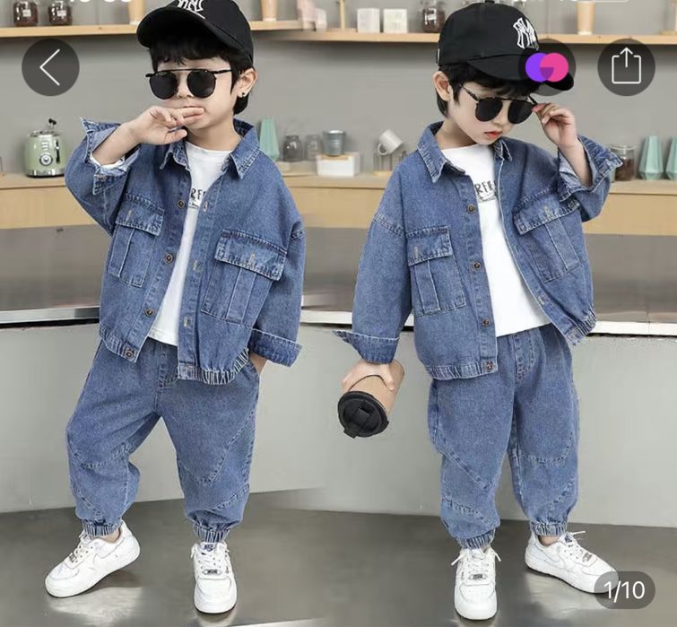 Джинсовки двойки  детские для мальчиков
